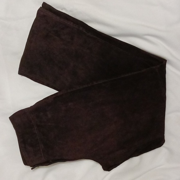 VINTAGE Skotts Suede Genuine Suede Leather Bootcut Flare pants, Size 8 - Picture 10 of 13